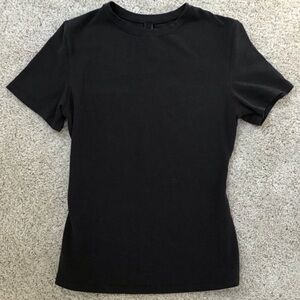 SKIMS Cotton Jersey Black Short Sleeve Tee